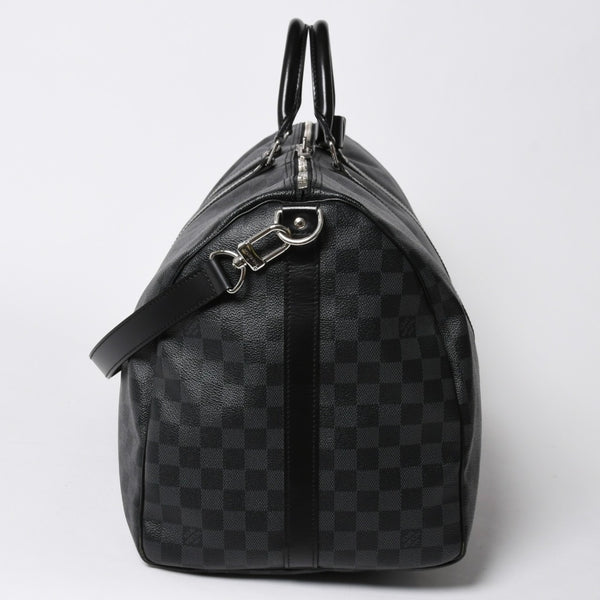 極美品 ルイヴィトン LOUIS VUITTON キーポル バンドリエール 55 ボストンバッグ ダミエ グラフィット ブラック N41413 中古 4a007221