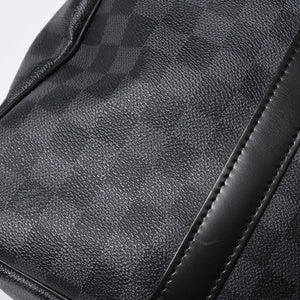 極美品 ルイヴィトン LOUIS VUITTON キーポル バンドリエール 55 ボストンバッグ ダミエ グラフィット ブラック N41413 中古 4a007223