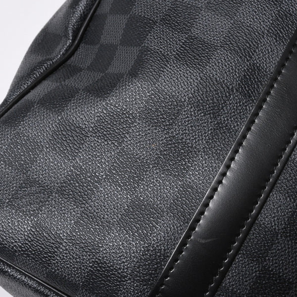 極美品 ルイヴィトン LOUIS VUITTON キーポル バンドリエール 55 ボストンバッグ ダミエ グラフィット ブラック N41413 中古 4a007223