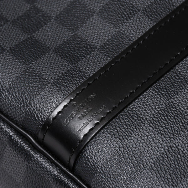 極美品 ルイヴィトン LOUIS VUITTON キーポル バンドリエール 55 ボストンバッグ ダミエ グラフィット ブラック N41413 中古 4a007223
