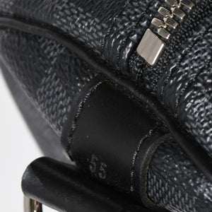 極美品 ルイヴィトン LOUIS VUITTON キーポル バンドリエール 55 ボストンバッグ ダミエ グラフィット ブラック N41413 中古 4a007221