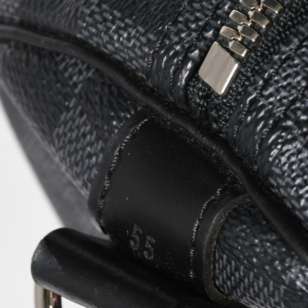 極美品 ルイヴィトン LOUIS VUITTON キーポル バンドリエール 55 ボストンバッグ ダミエ グラフィット ブラック N41413 中古 4a007221