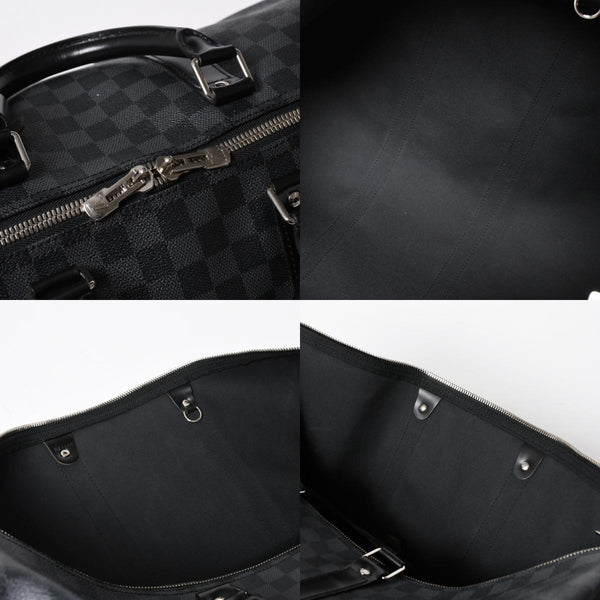 極美品 ルイヴィトン LOUIS VUITTON キーポル バンドリエール 55 ボストンバッグ ダミエ グラフィット ブラック N41413 中古 4a007223