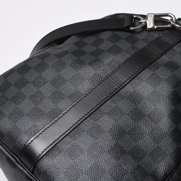 極美品 ルイヴィトン LOUIS VUITTON キーポル バンドリエール 55 ボストンバッグ ダミエ グラフィット ブラック N41413 中古 4a007221