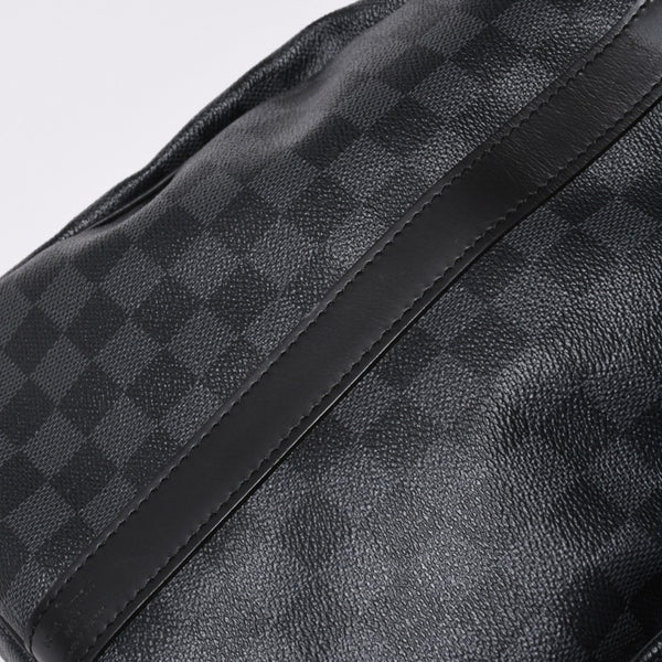 極美品 ルイヴィトン LOUIS VUITTON キーポル バンドリエール 55 ボストンバッグ ダミエ グラフィット ブラック N41413 中古 4a007221
