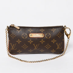 LOUIS VUITTON ルイヴィトン ポシェット ミラMM チェーンワンショルダーバッグ M60094 モノグラム ブラウン 美品 中古 4a007222