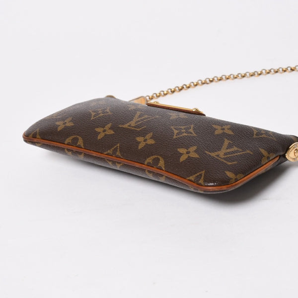 LOUIS VUITTON ルイヴィトン ポシェット ミラMM チェーンワンショルダーバッグ M60094 モノグラム ブラウン 美品 中古 4a007222