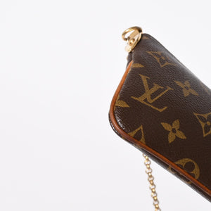 LOUIS VUITTON ルイヴィトン ポシェット ミラMM チェーンワンショルダーバッグ M60094 モノグラム ブラウン 美品 中古 4a007222