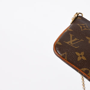 LOUIS VUITTON ルイヴィトン ポシェット ミラMM チェーンワンショルダーバッグ M60094 モノグラム ブラウン 美品 中古 4a007222