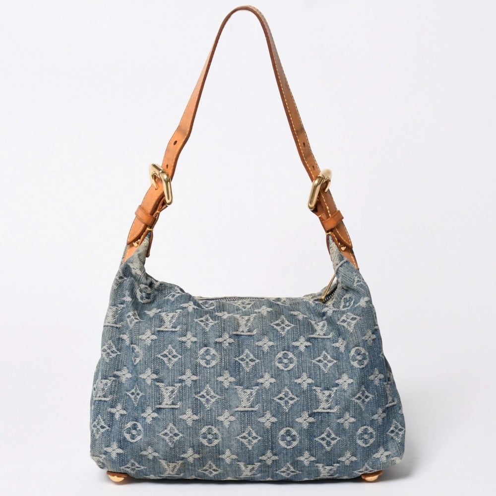 LOUIS VUITTON ルイヴィトン モノグラムデニム バギーPM ショルダーバッグ ワンショルダー M95049 インディゴブルー 美品 中古 4a007017