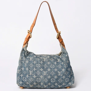 LOUIS VUITTON ルイヴィトン モノグラムデニム バギーPM ショルダーバッグ ワンショルダー M95049 インディゴブルー 美品 中古 4a007017