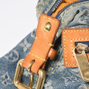 LOUIS VUITTON ルイヴィトン モノグラムデニム バギーPM ショルダーバッグ ワンショルダー M95049 インディゴブルー 美品 中古 4a007017