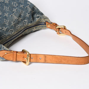 LOUIS VUITTON ルイヴィトン モノグラムデニム バギーPM ショルダーバッグ ワンショルダー M95049 インディゴブルー 美品 中古 4a007017
