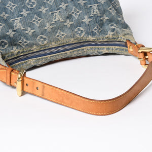 LOUIS VUITTON ルイヴィトン モノグラムデニム バギーPM ショルダーバッグ ワンショルダー M95049 インディゴブルー 美品 中古 4a007017