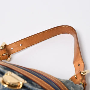 LOUIS VUITTON ルイヴィトン モノグラムデニム バギーPM ショルダーバッグ ワンショルダー M95049 インディゴブルー 美品 中古 4a007017