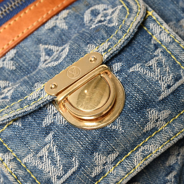 LOUIS VUITTON ルイヴィトン モノグラムデニム バギーPM ショルダーバッグ ワンショルダー M95049 インディゴブルー 美品 中古 4a007017