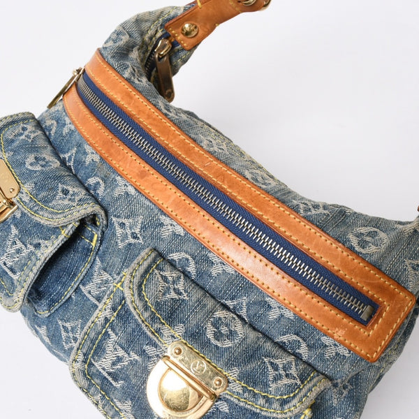 LOUIS VUITTON ルイヴィトン モノグラムデニム バギーPM ショルダーバッグ ワンショルダー M95049 インディゴブルー 美品 中古 4a007017
