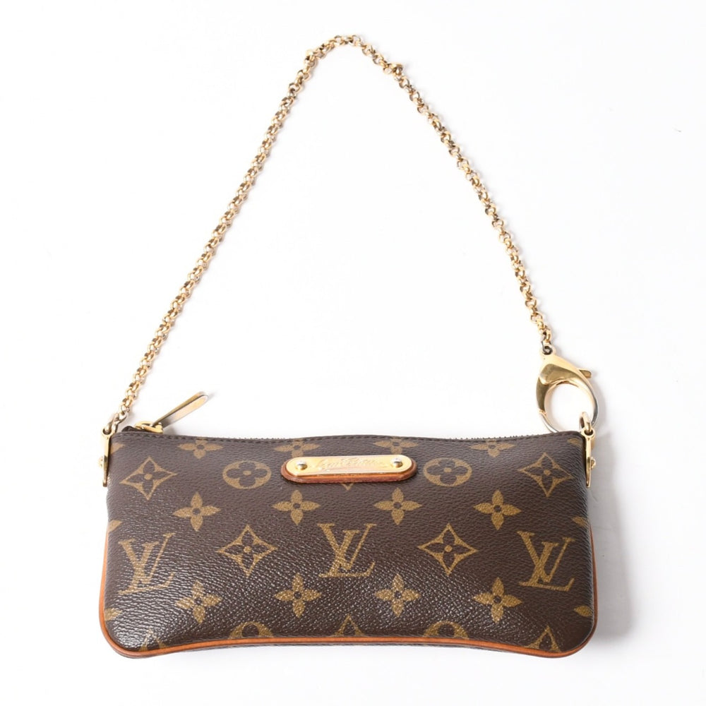 LOUIS VUITTON ルイヴィトン ポシェット ミラMM チェーンワンショルダーバッグ M60094 モノグラム ブラウン 美品 中古 4a007222