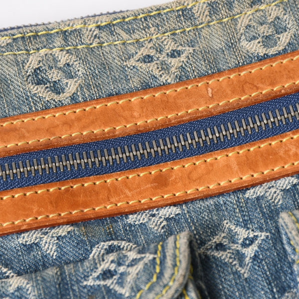 LOUIS VUITTON ルイヴィトン モノグラムデニム バギーPM ショルダーバッグ ワンショルダー M95049 インディゴブルー 美品 中古 4a007017
