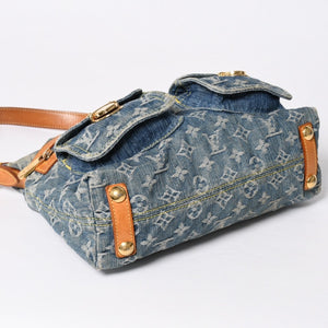 LOUIS VUITTON ルイヴィトン モノグラムデニム バギーPM ショルダーバッグ ワンショルダー M95049 インディゴブルー 美品 中古 4a007017