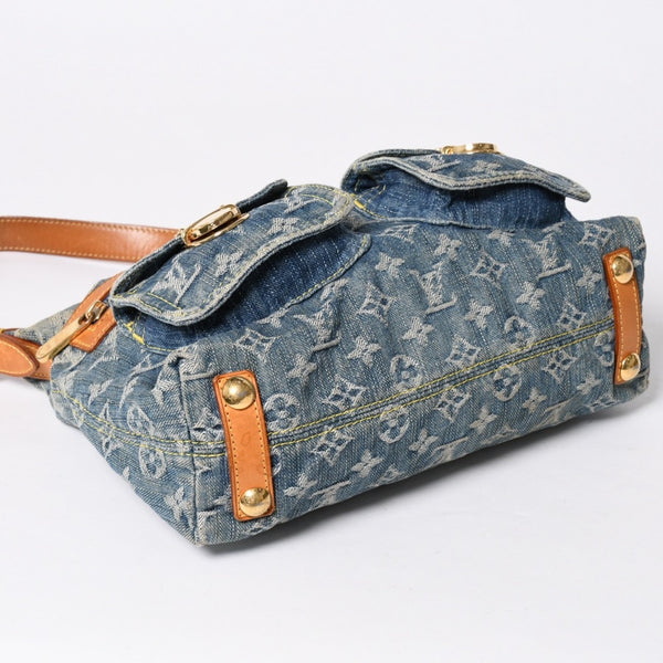 LOUIS VUITTON ルイヴィトン モノグラムデニム バギーPM ショルダーバッグ ワンショルダー M95049 インディゴブルー 美品 中古 4a007017