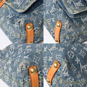 LOUIS VUITTON ルイヴィトン モノグラムデニム バギーPM ショルダーバッグ ワンショルダー M95049 インディゴブルー 美品 中古 4a007017