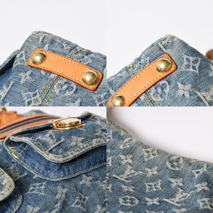 LOUIS VUITTON ルイヴィトン モノグラムデニム バギーPM ショルダーバッグ ワンショルダー M95049 インディゴブルー 美品 中古 4a007017