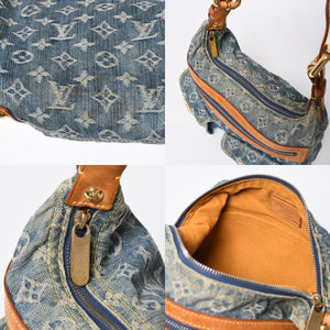 LOUIS VUITTON ルイヴィトン モノグラムデニム バギーPM ショルダーバッグ ワンショルダー M95049 インディゴブルー 美品 中古 4a007017