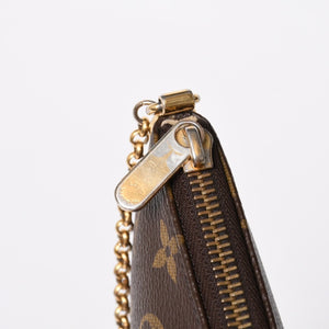 LOUIS VUITTON ルイヴィトン ポシェット ミラMM チェーンワンショルダーバッグ M60094 モノグラム ブラウン 美品 中古 4a007222