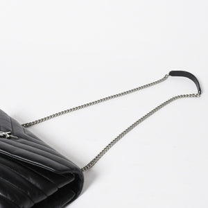 YVES SAINT LAURENT イヴサンローラン ルル チェーンバック ショルダーバッグ ミディアム カーフスキン GUE574946 ブラック 美品 中古 4a007364