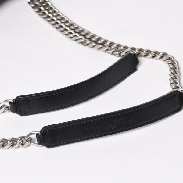 YVES SAINT LAURENT イヴサンローラン ルル チェーンバック ショルダーバッグ ミディアム カーフスキン GUE574946 ブラック 美品 中古 4a007364