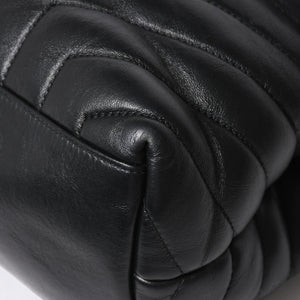 YVES SAINT LAURENT イヴサンローラン ルル チェーンバック ショルダーバッグ ミディアム カーフスキン GUE574946 ブラック 美品 中古 4a007364