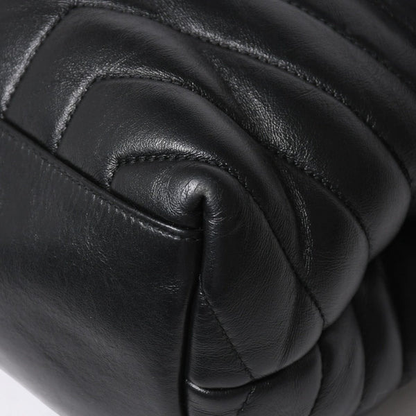 YVES SAINT LAURENT イヴサンローラン ルル チェーンバック ショルダーバッグ ミディアム カーフスキン GUE574946 ブラック 美品 中古 4a007364
