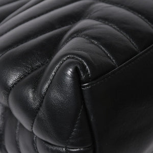 YVES SAINT LAURENT イヴサンローラン ルル チェーンバック ショルダーバッグ ミディアム カーフスキン GUE574946 ブラック 美品 中古 4a007364