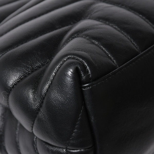 YVES SAINT LAURENT イヴサンローラン ルル チェーンバック ショルダーバッグ ミディアム カーフスキン GUE574946 ブラック 美品 中古 4a007364