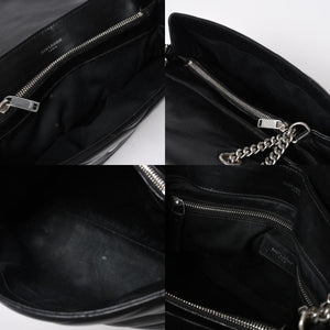 YVES SAINT LAURENT イヴサンローラン ルル チェーンバック ショルダーバッグ ミディアム カーフスキン GUE574946 ブラック 美品 中古 4a007364
