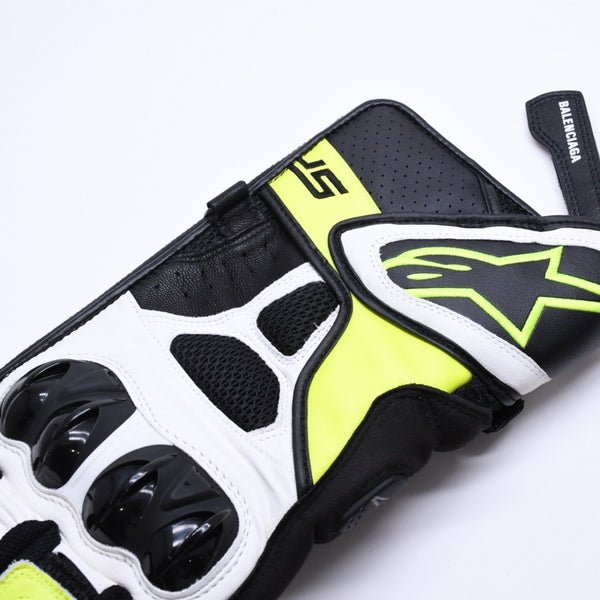 極美品 BALENCIAGA ×ALPINESTARS バレンシアガ アルパインスターズ ウォレット 長財布 レーシンググローブ 805150 中古 4a007227