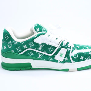 極美品 LOUIS VUITTON ルイヴィトン LVトレイナーライン ローカットスニーカーモノグラムテキスタイル LD0233 サイズ6 中古 4a007254