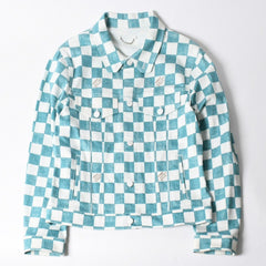 LOUIS VUITTON ルイヴィトン ダミエデニムトラッカージャケット デニムジャケット 21AW サイズ48 RM2129 IM3 HLA20W 美品 中古 4a007238
