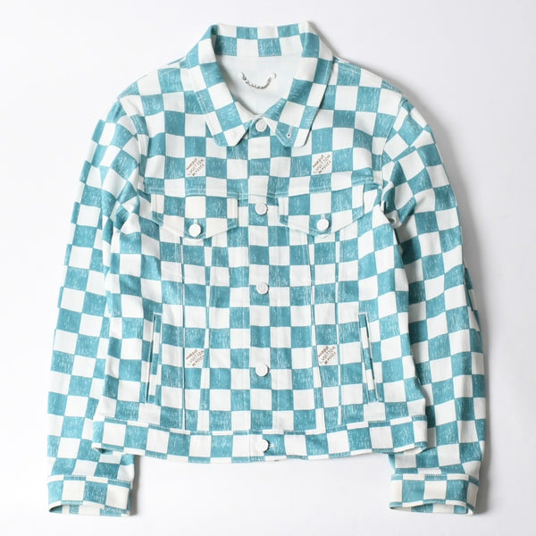 LOUIS VUITTON ルイヴィトン ダミエデニムトラッカージャケット デニムジャケット 21AW サイズ48 RM2129 IM3 HLA20W 美品 中古 4a007238