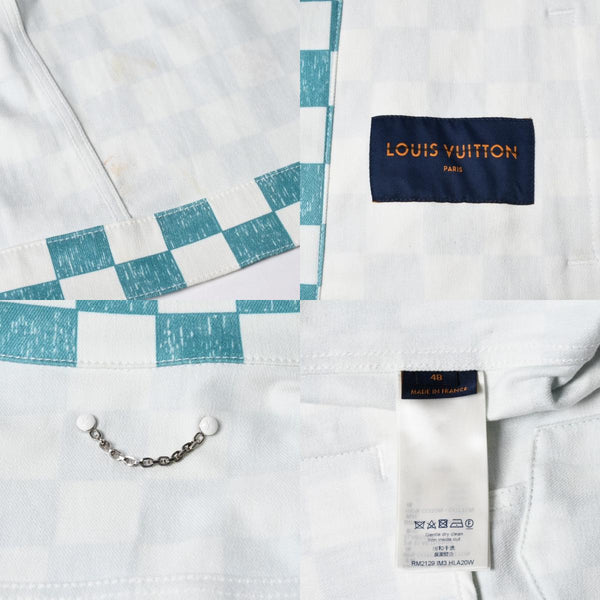 LOUIS VUITTON ルイヴィトン ダミエデニムトラッカージャケット デニムジャケット 21AW サイズ48 RM2129 IM3 HLA20W 美品 中古 4a007238