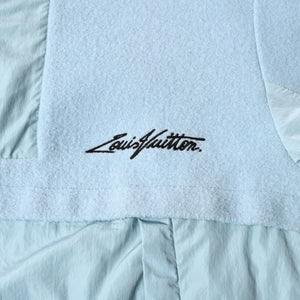 極美品 LOUIS VUITTON ルイヴィトン ミックス マテリアルアノラックブルゾン RM2319 TL1 HOB09W サイズ46 23SS ブルー 中古 4a007243