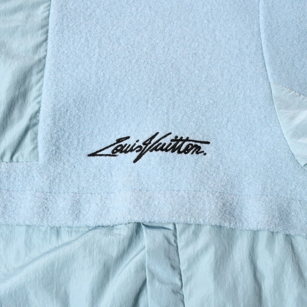 極美品 LOUIS VUITTON ルイヴィトン ミックス マテリアルアノラックブルゾン RM2319 TL1 HOB09W サイズ46 23SS ブルー 中古 4a007243