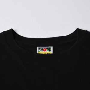 A BATHING APE アベイシングエイプ ワンピース 白髭 ロゴ 総柄 Tシャツ プリント ベイプ パープル サイズL 美品 中古 4a001301