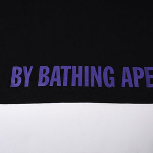 A BATHING APE アベイシングエイプ ワンピース 白髭 ロゴ 総柄 Tシャツ プリント ベイプ パープル サイズL 美品 中古 4a001301
