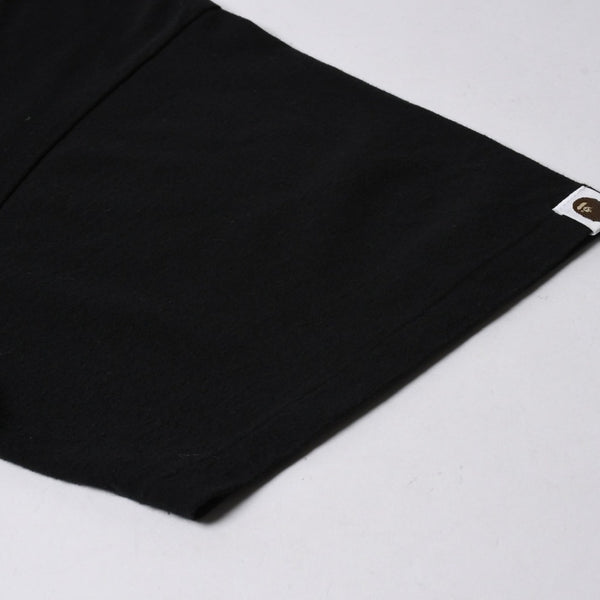 A BATHING APE アベイシングエイプ ワンピース 白髭 ロゴ 総柄 Tシャツ プリント ベイプ パープル サイズL 美品 中古 4a001301