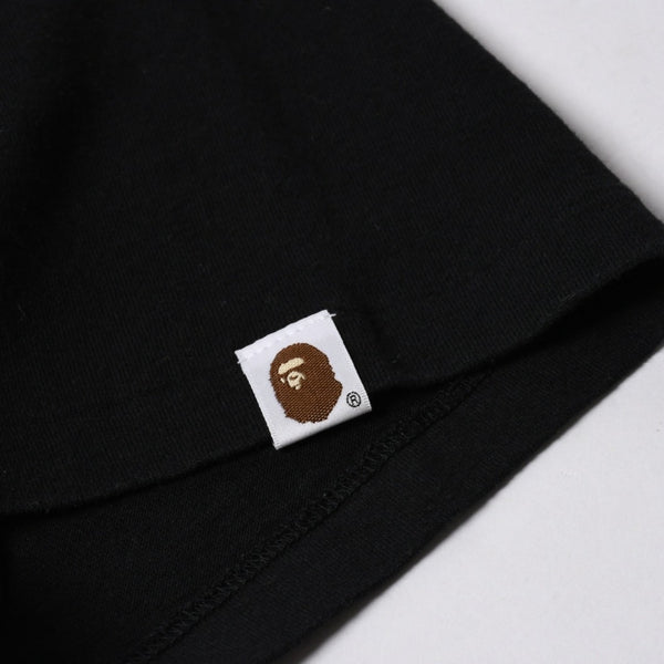 A BATHING APE アベイシングエイプ ワンピース 白髭 ロゴ 総柄 Tシャツ プリント ベイプ パープル サイズL 美品 中古 4a001301