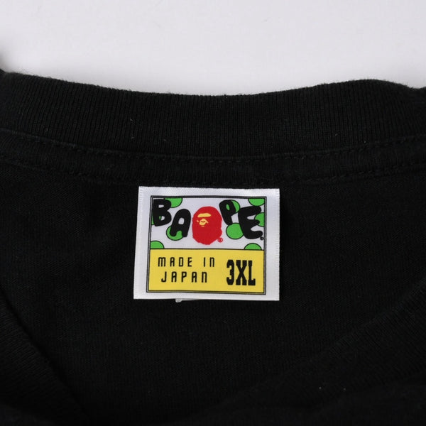A BATHING APE アベイシングエイプ ワンピース 白髭 ロゴ 総柄 Tシャツ プリント ベイプ パープル サイズL 美品 中古 4a001301