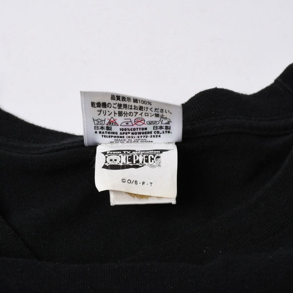 A BATHING APE アベイシングエイプ ワンピース 白髭 ロゴ 総柄 Tシャツ プリント ベイプ パープル サイズL 美品 中古 4a001301