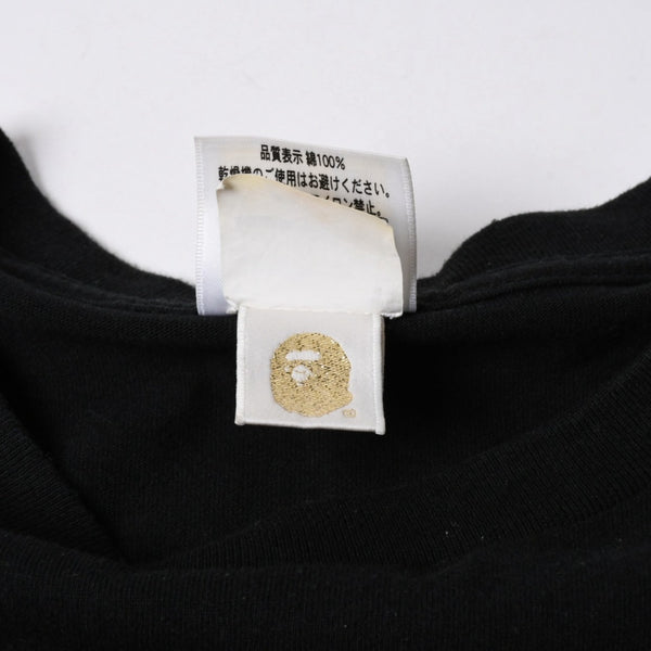 A BATHING APE アベイシングエイプ ワンピース 白髭 ロゴ 総柄 Tシャツ プリント ベイプ パープル サイズL 美品 中古 4a001301